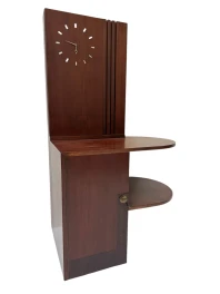 Art Deco Cabinet or Dry Bar with Clock, 1930s